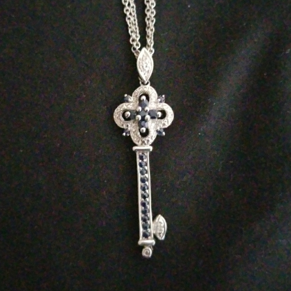Diamond and sapphire necklace